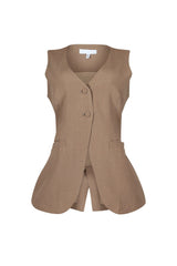 Amilia Woven Tailored Vest Top