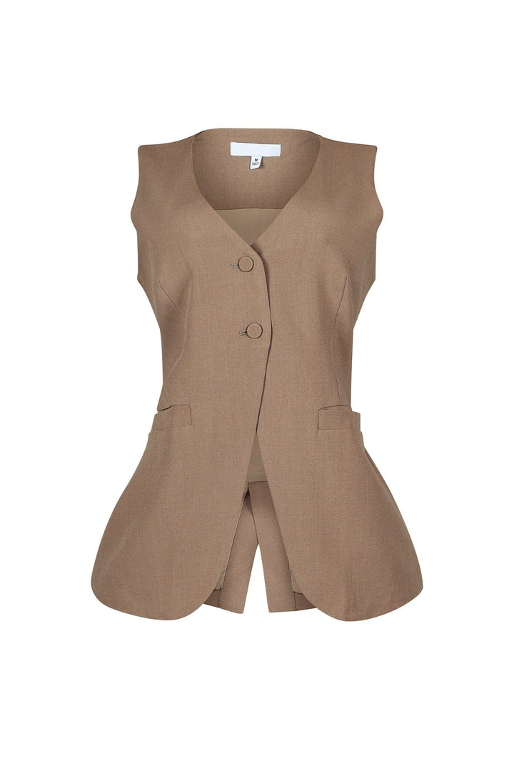 Amilia Woven Tailored Vest Top