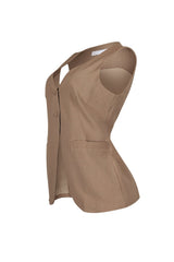 Amilia Woven Tailored Vest Top