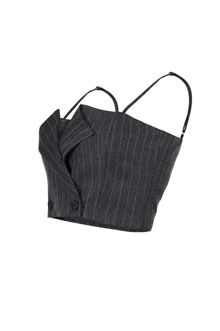 Kamali Pin Stripe Woven Tailored Top