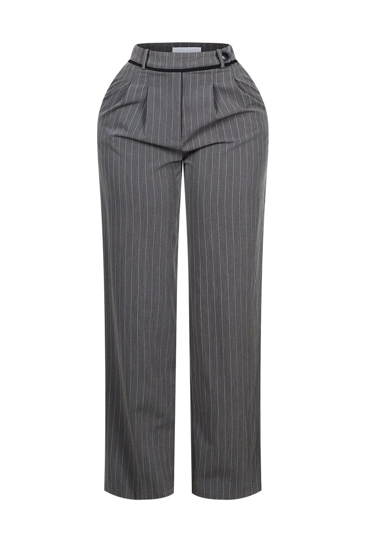 Camilia Pin Stripe Woven Tailored Trousers