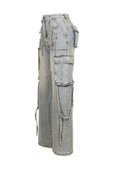Kylan Metal Trim Baggy Jeans