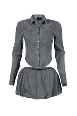 Ophelia Cotton Twill Jacket &amp; Skirt SET
