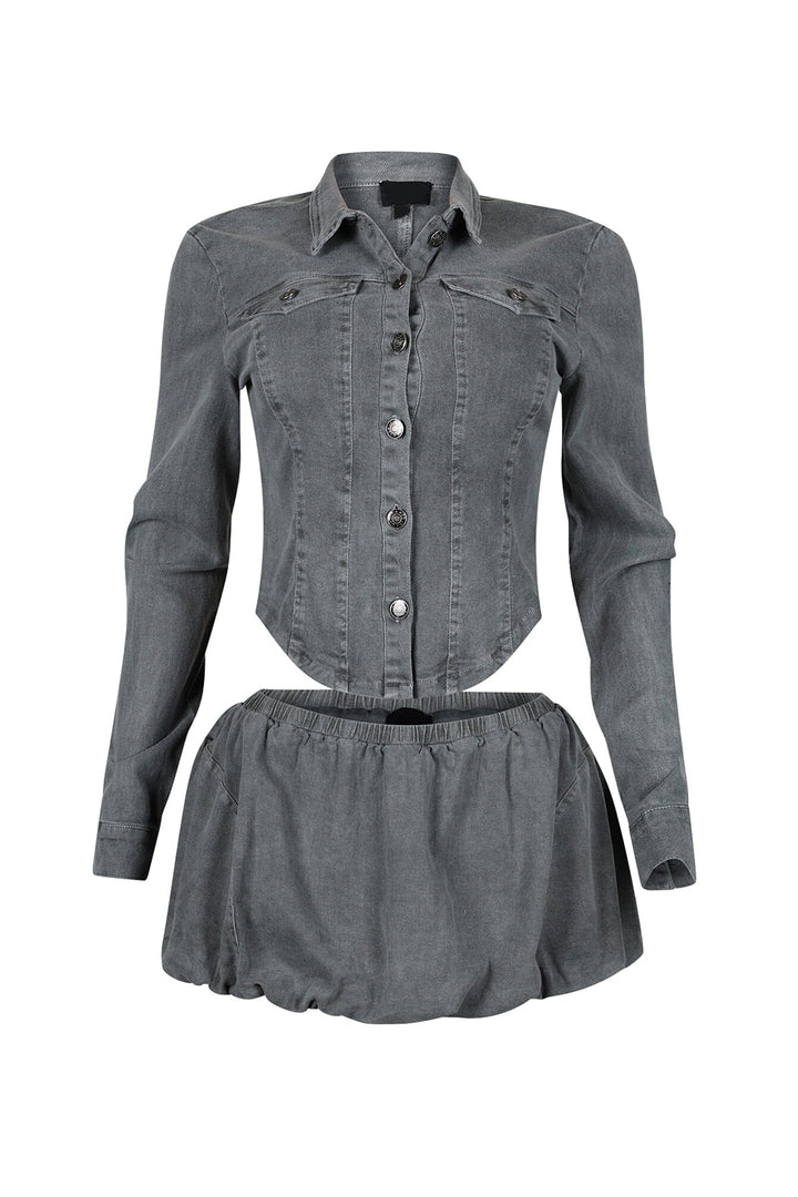 Ophelia Cotton Twill Jacket &amp; Skirt SET