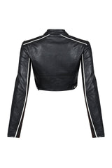 Fall For You PU Crop Jacket