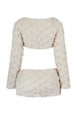Anabella Faux Fur Cardigan &amp; Skirt SET