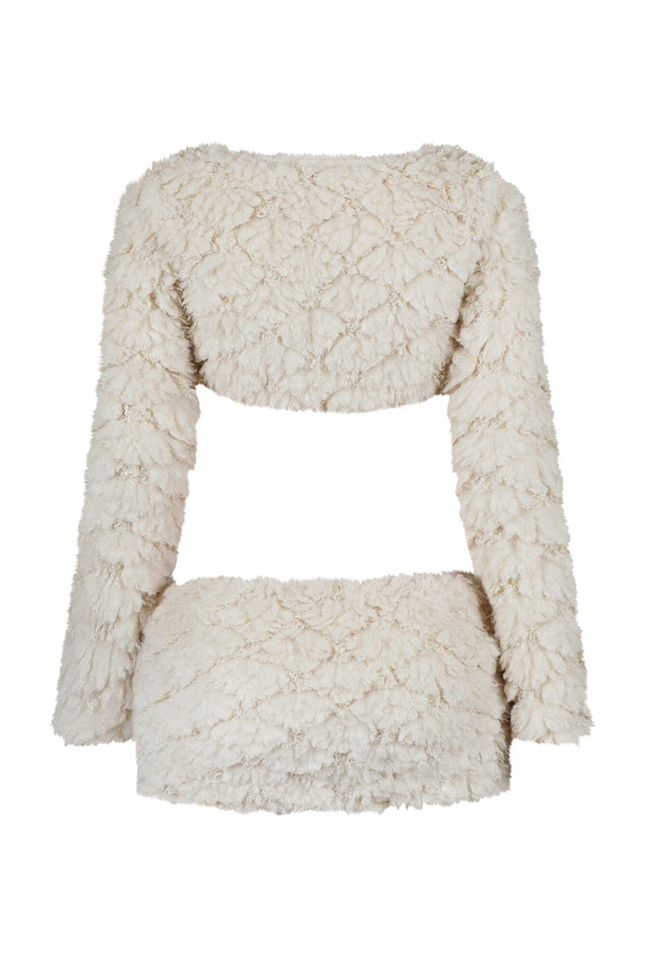 Anabella Faux Fur Cardigan &amp; Skirt SET