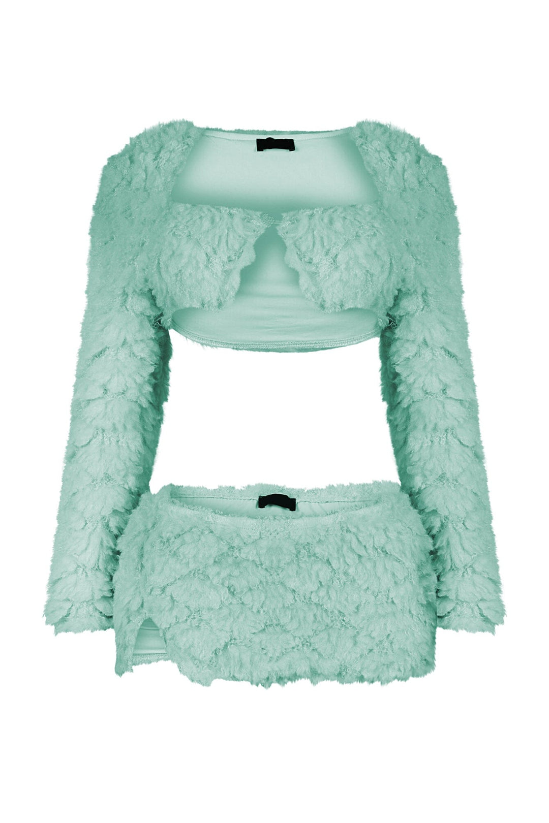 Anabella Faux Fur Cardigan &amp; Skirt SET