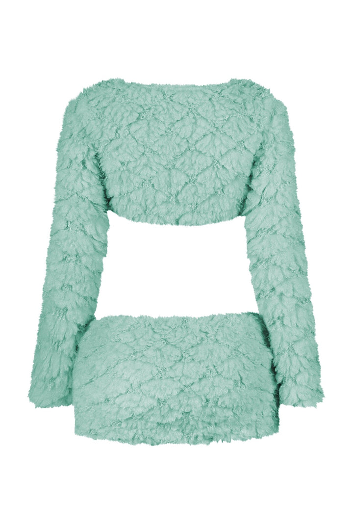Anabella Faux Fur Cardigan &amp; Skirt SET