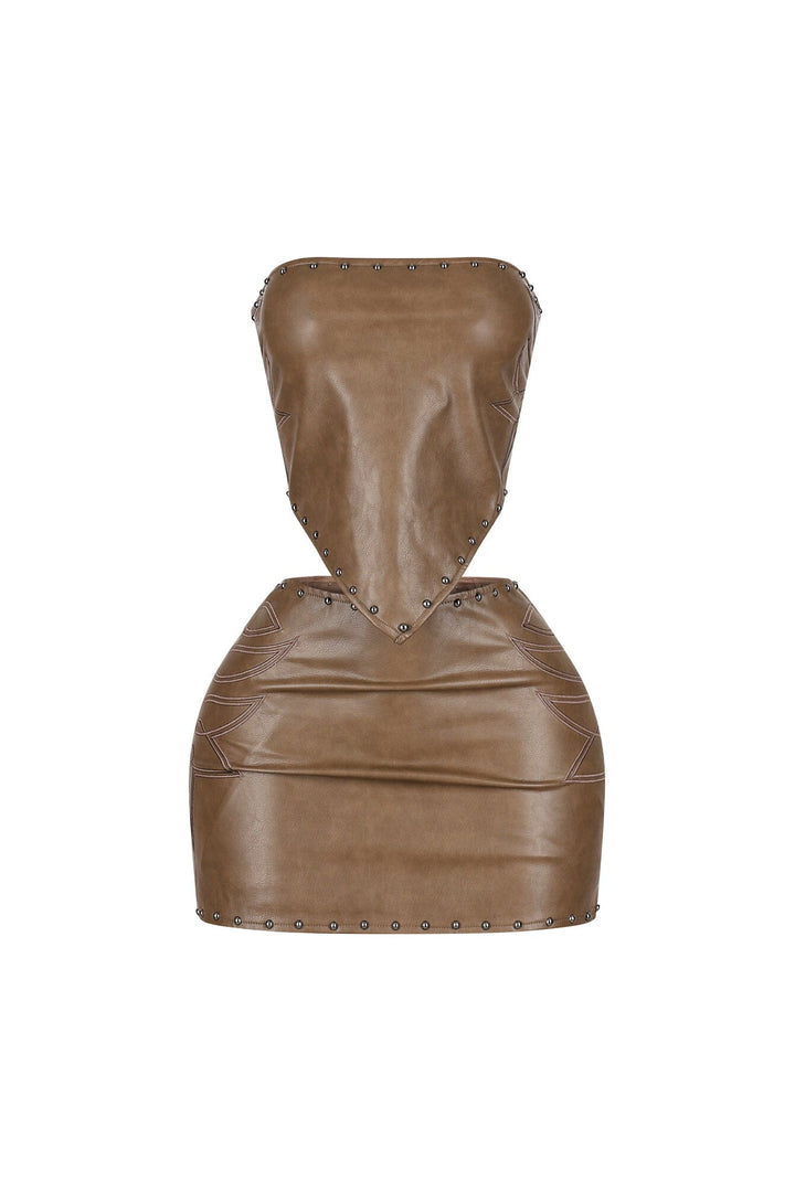 Rebel Heart Leather Top &amp; Skirt SET