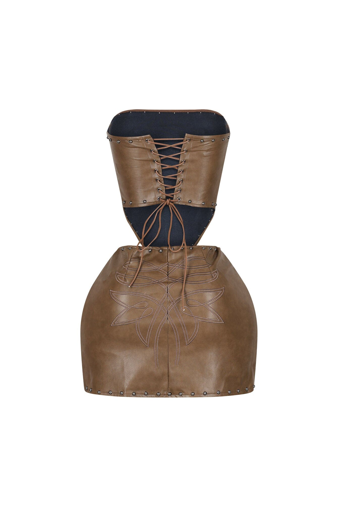 Rebel Heart Leather Top &amp; Skirt SET