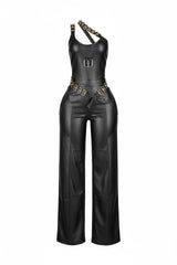 Strapped Luxe One Shoulder Jumpsuit
