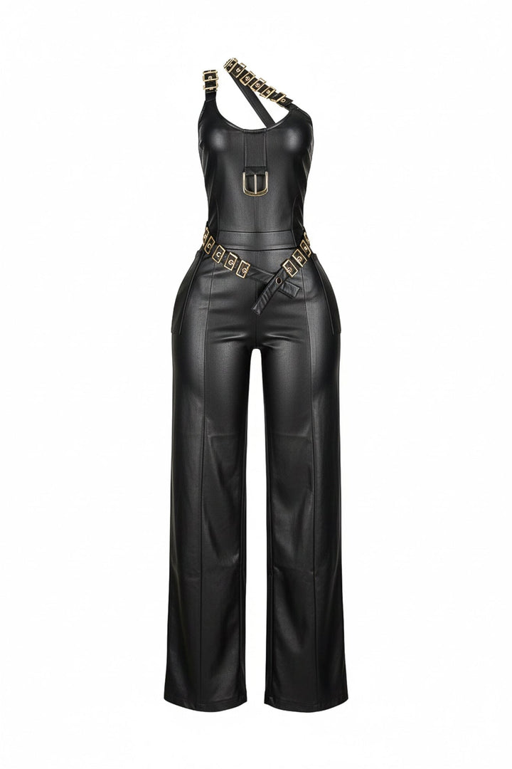Strapped Luxe One Shoulder Jumpsuit