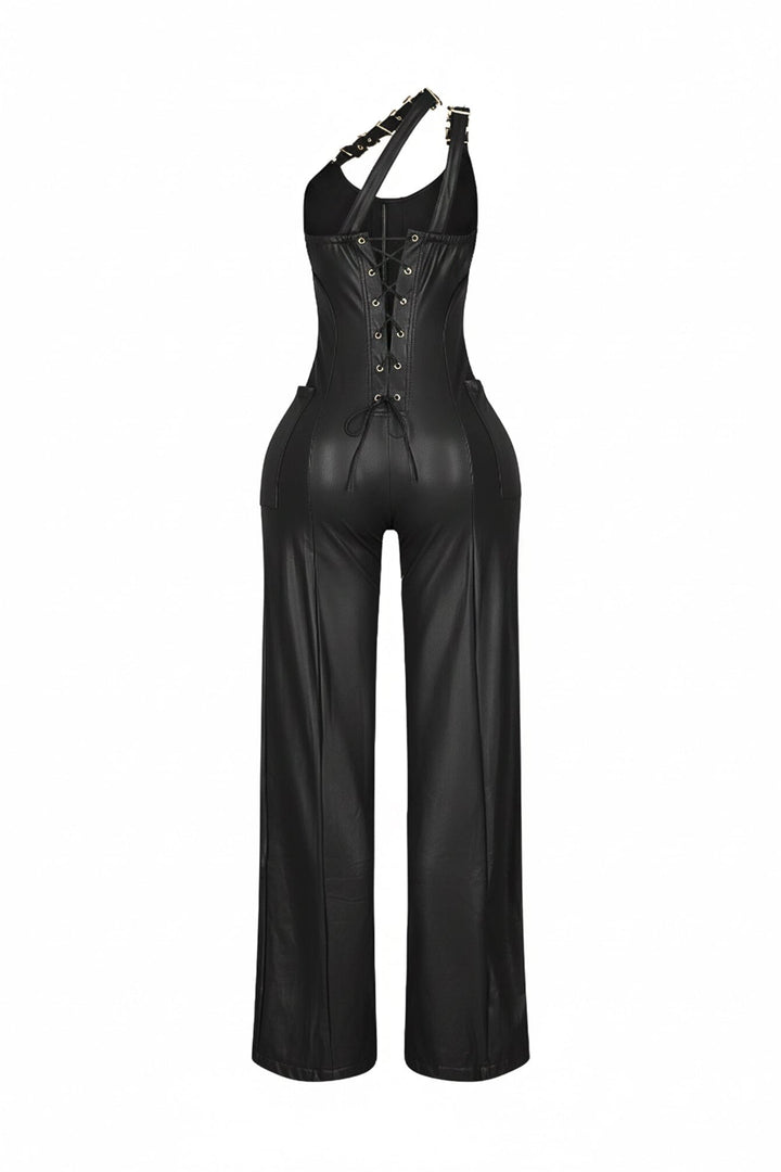 Strapped Luxe One Shoulder Jumpsuit