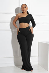 Maeve Padded One Shoulder Jumpsuit