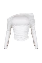 Angelina Off Shoulder Ruched Top