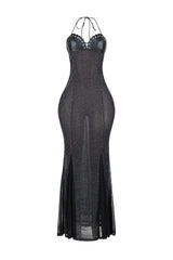 High Shine Mermaid Halter Dress