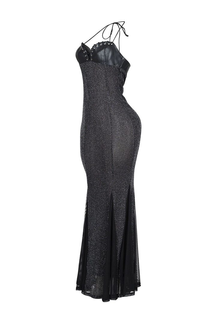 High Shine Mermaid Halter Dress
