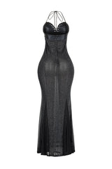 High Shine Mermaid Halter Dress