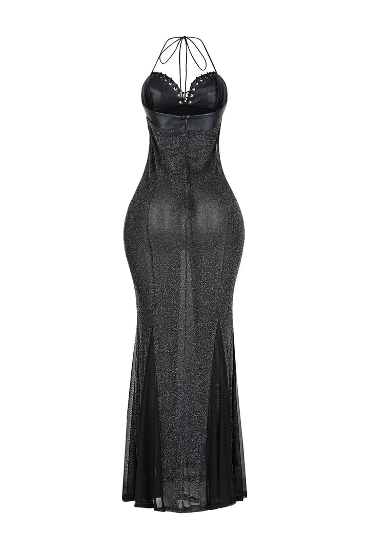 High Shine Mermaid Halter Dress