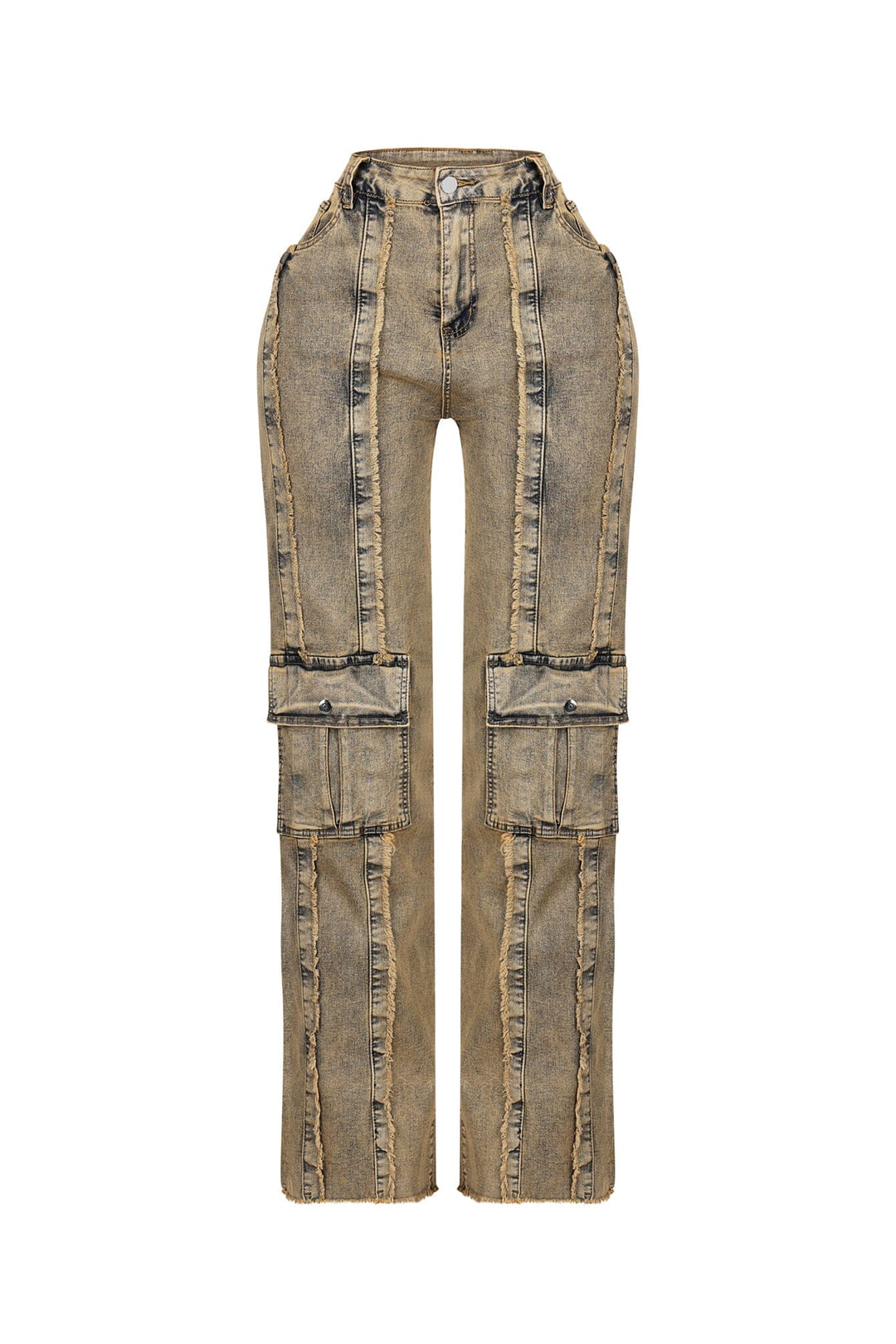 Batana Frayed Seams Baggy Jeans