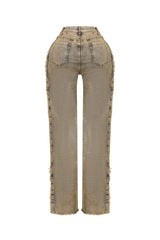 Batana Frayed Seams Baggy Jeans