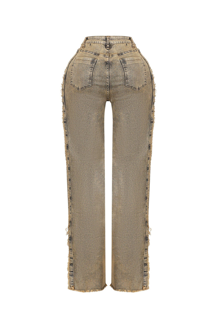 Batana Frayed Seams Baggy Jeans