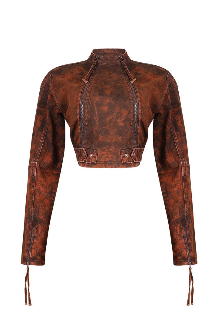 Mid City Mineral Washed 2 Zipper Jacket