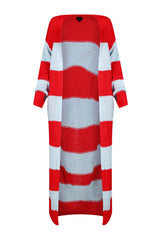 Vivid Dream Color Block Long Cardigan