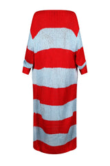 Vivid Dream Color Block Long Cardigan