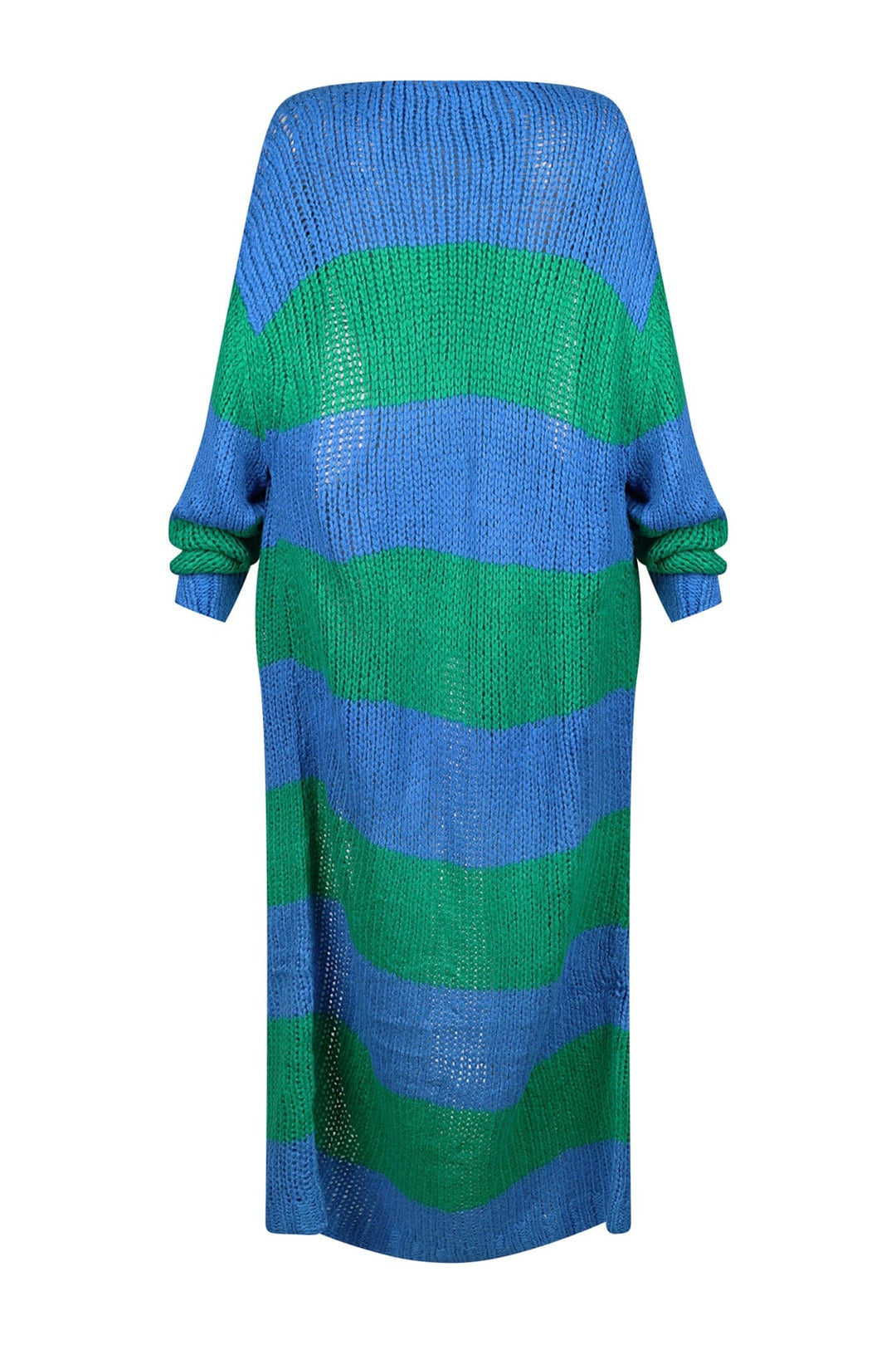 Vivid Dream Color Block Long Cardigan