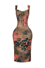 Here With Me Mesh Tank Midi Dress