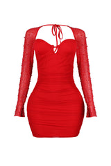 Snow Globe Mesh Pearl Dress