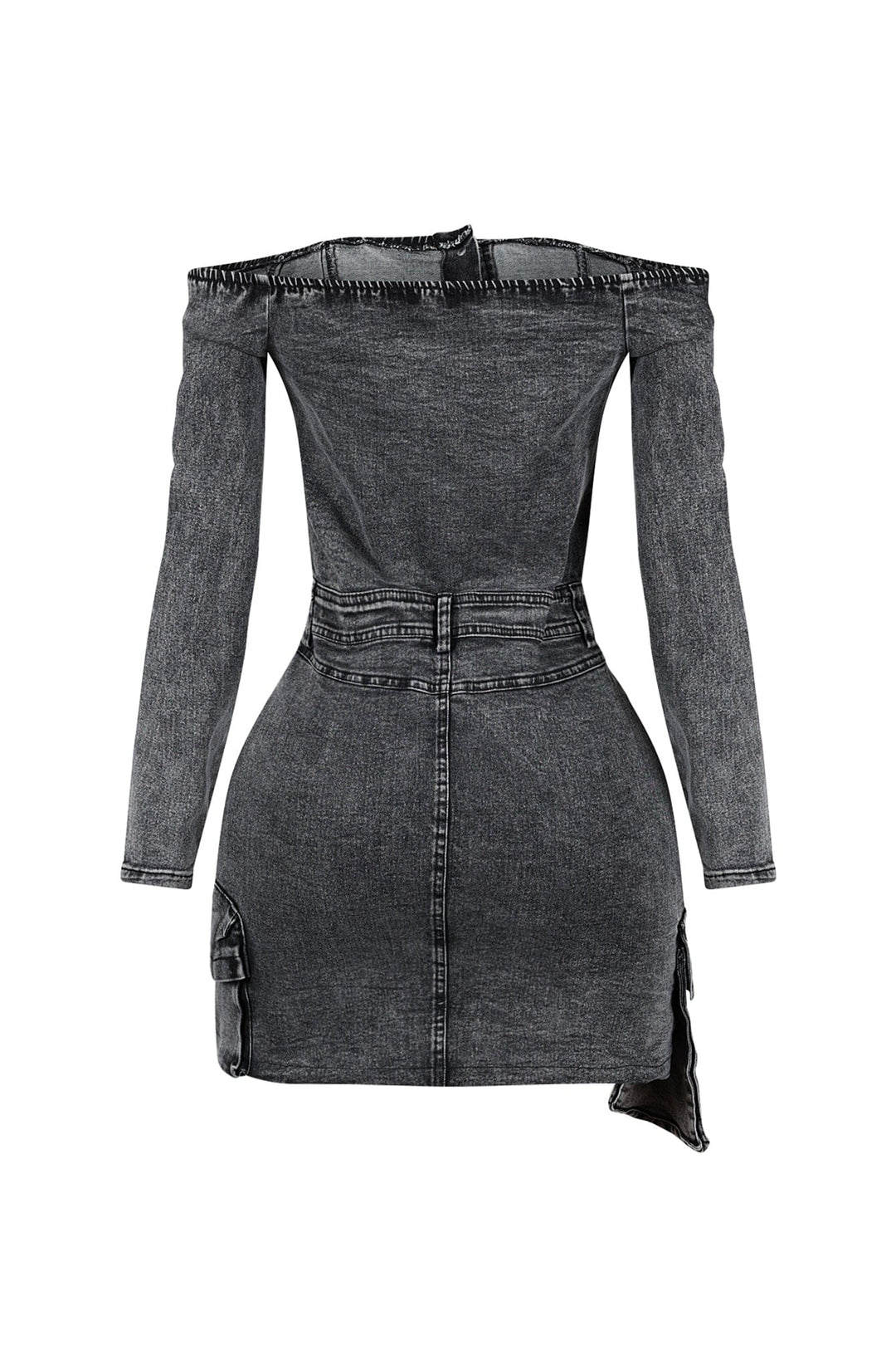 Valencia Off Shoulder Denim Midi Dress