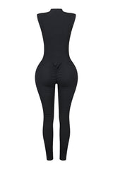 Winnie Ribbed Knit V neck Jumpsuit