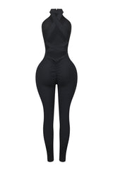 Sloane Ribbed Knit Mock Neck Jumpsuit