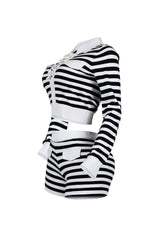 Kai Striped Sweater Top &amp; Shorts SET
