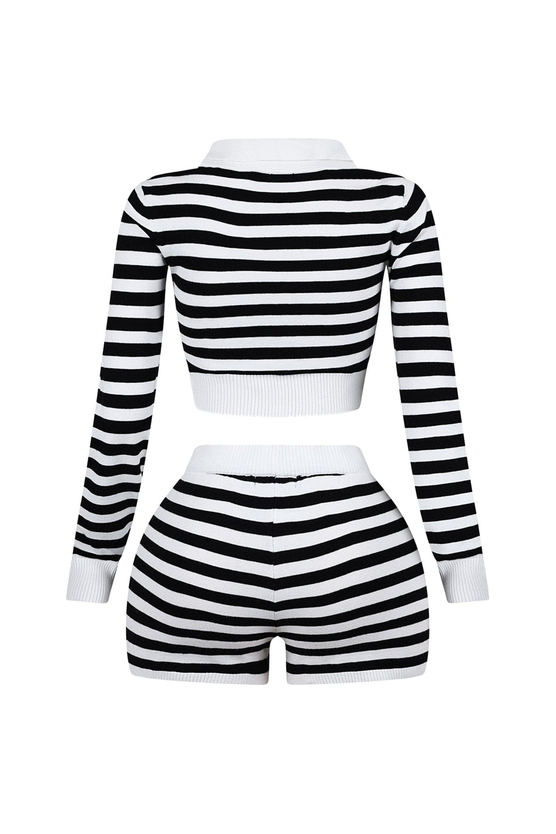 Kai Striped Sweater Top &amp; Shorts SET