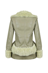 Melinda Faux Leather Jacket &amp; Skirt SET
