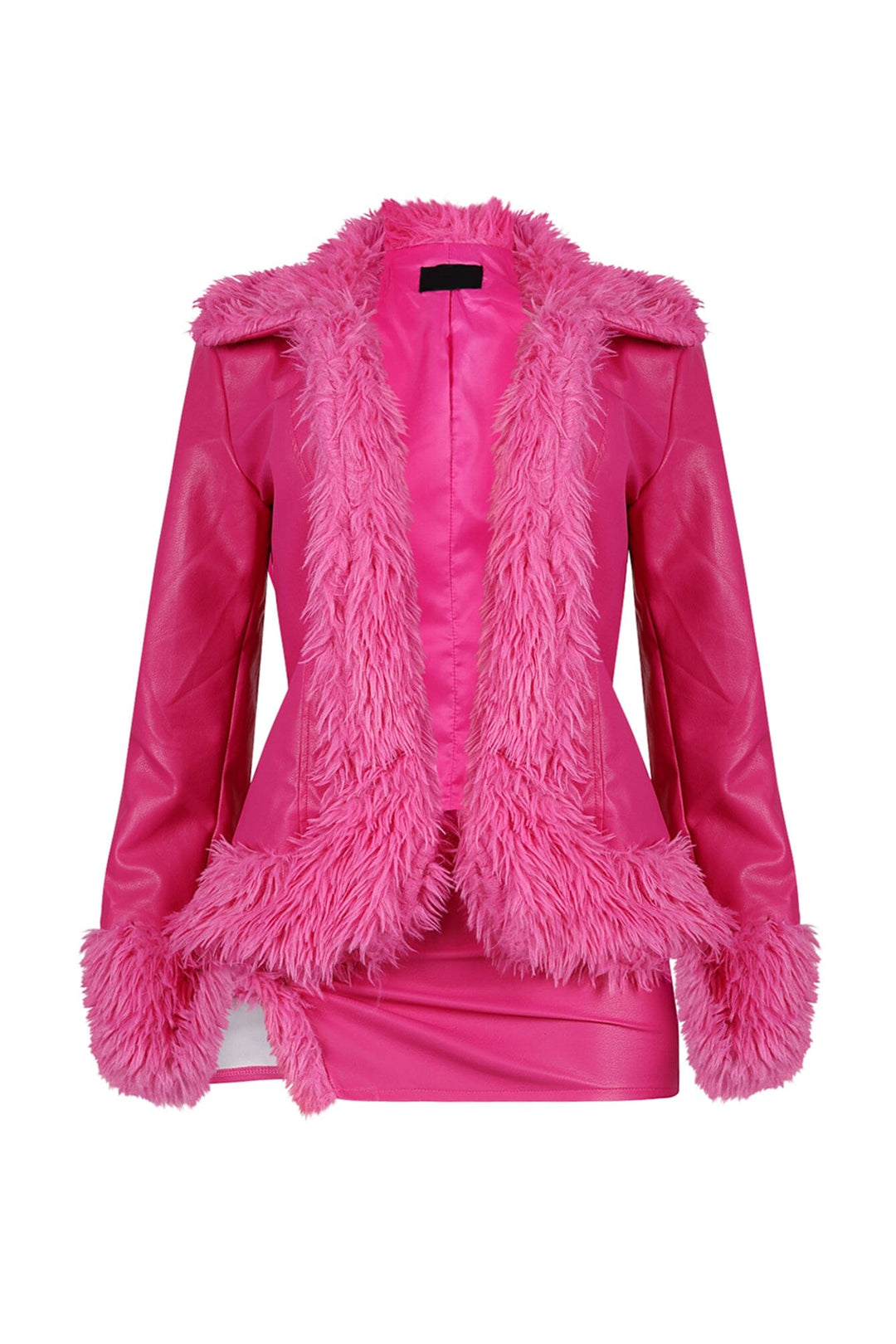 Melinda Faux Leather Jacket &amp; Skirt SET
