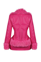 Melinda Faux Leather Jacket &amp; Skirt SET