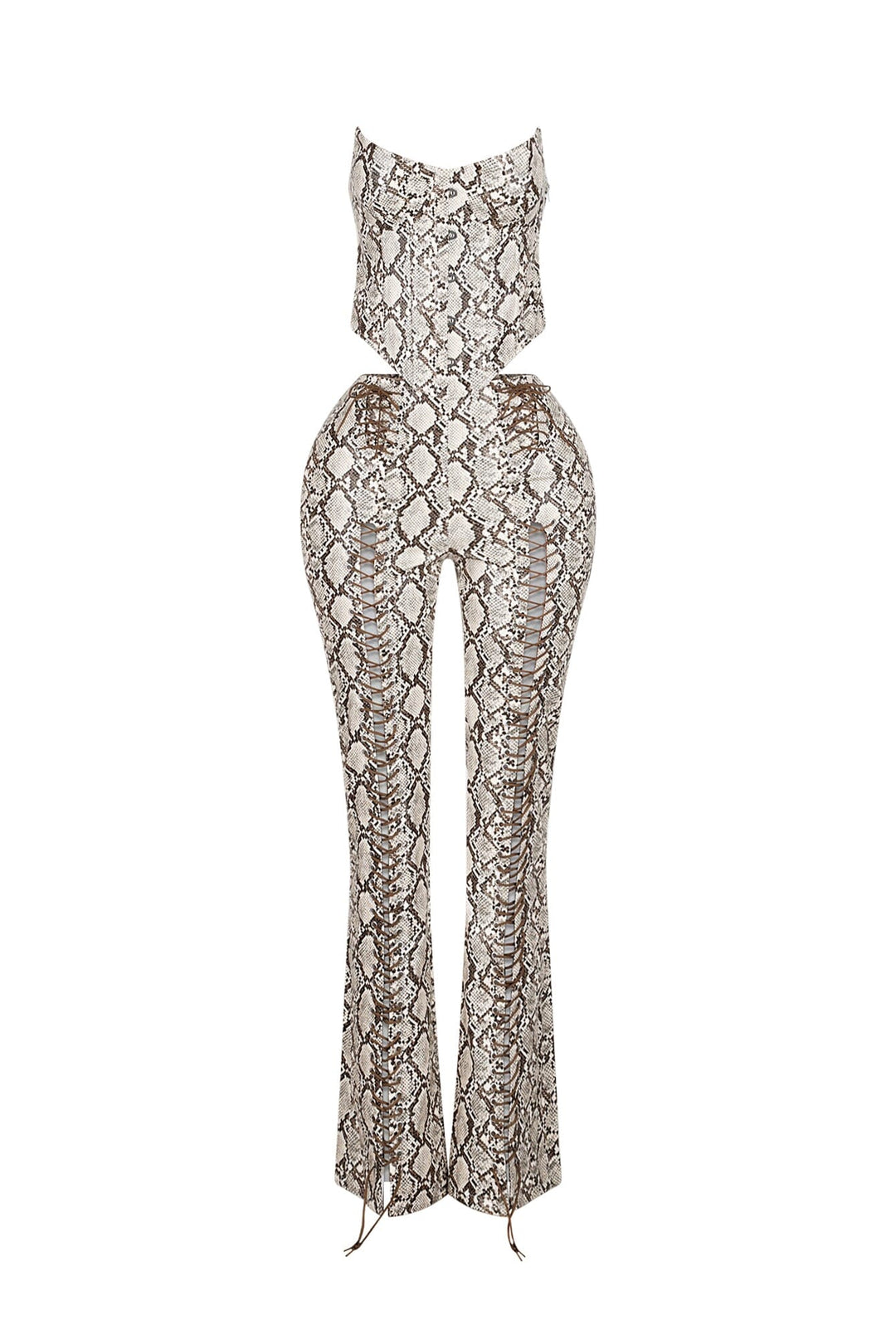 Santa Fe PU Corset Top &amp; Pants SET