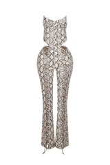 Santa Fe PU Corset Top &amp; Pants SET