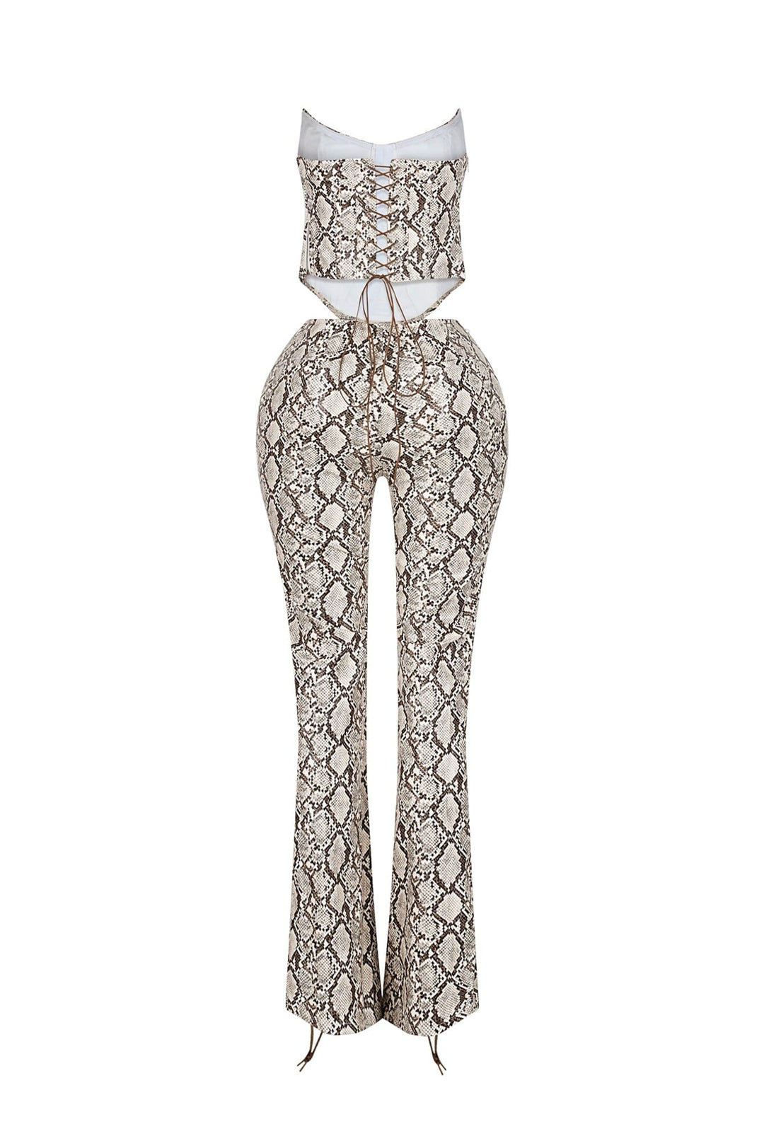 Santa Fe PU Corset Top &amp; Pants SET