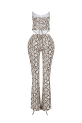 Santa Fe PU Corset Top &amp; Pants SET