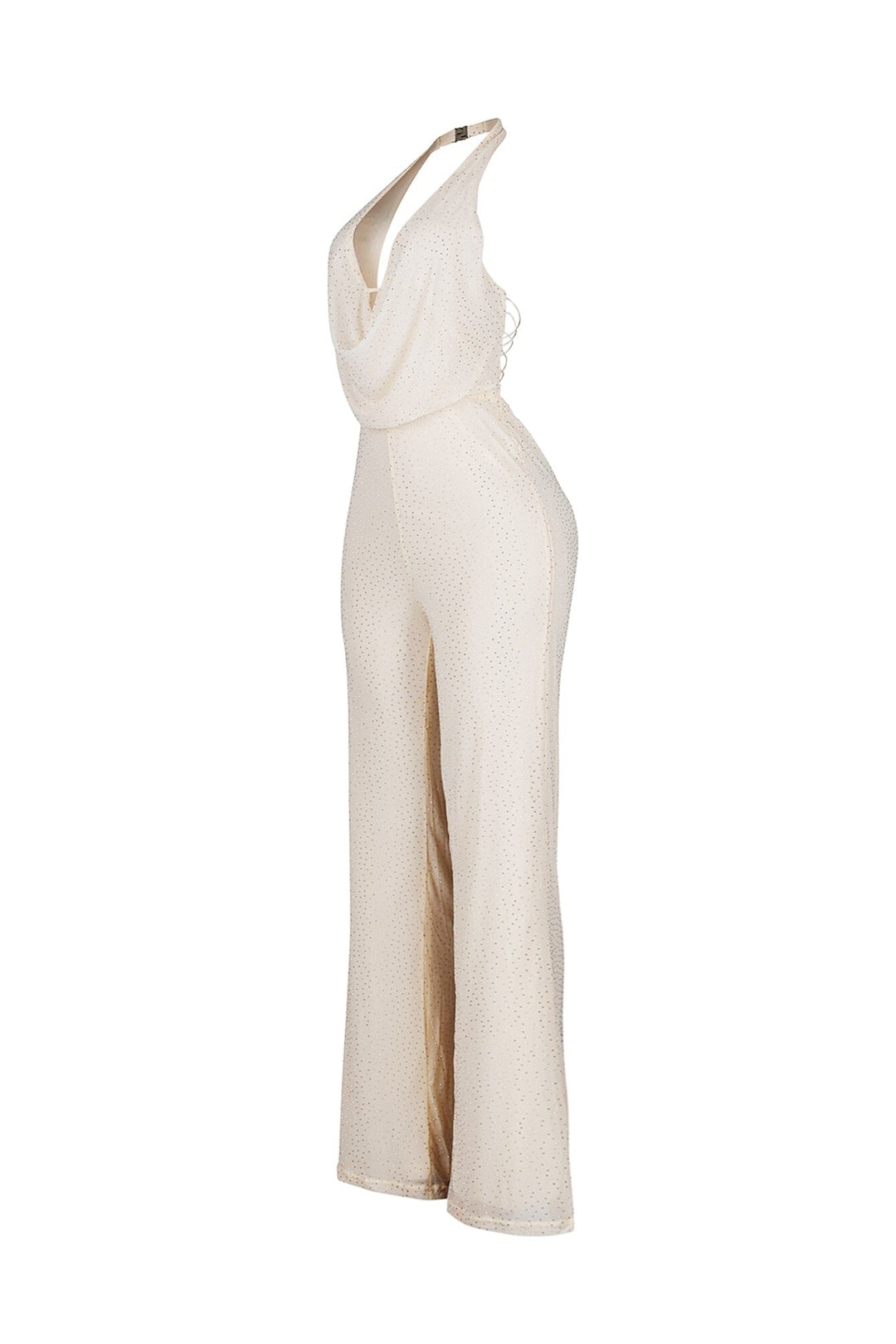 Novara Rhinestone Cowl Neck Jumpsuit