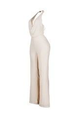 Novara Rhinestone Cowl Neck Jumpsuit