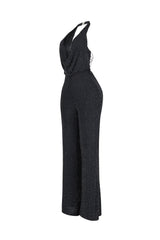Novara Rhinestone Cowl Neck Jumpsuit