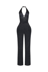 Novara Rhinestone Cowl Neck Jumpsuit