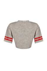 Nicky Mineral Wash Graphic Crop Top